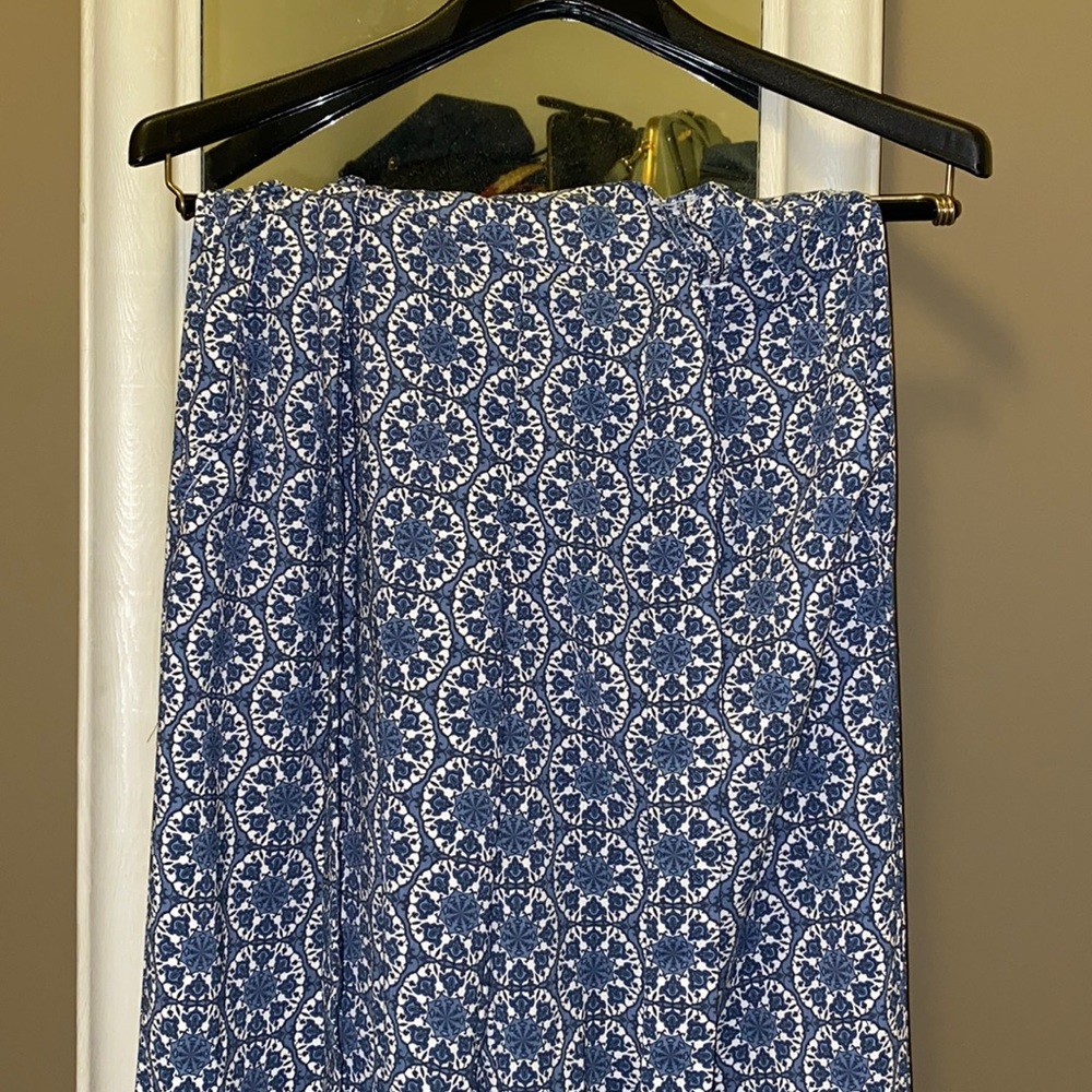 Patterned blue soft pants